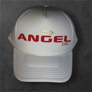 Angel EWC White and Red Trucker Hat